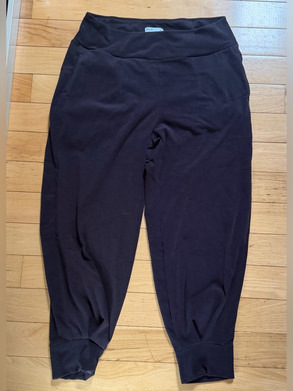 FLX Women’s Straight Leg Jogger sweatpants Black Taper Size XL